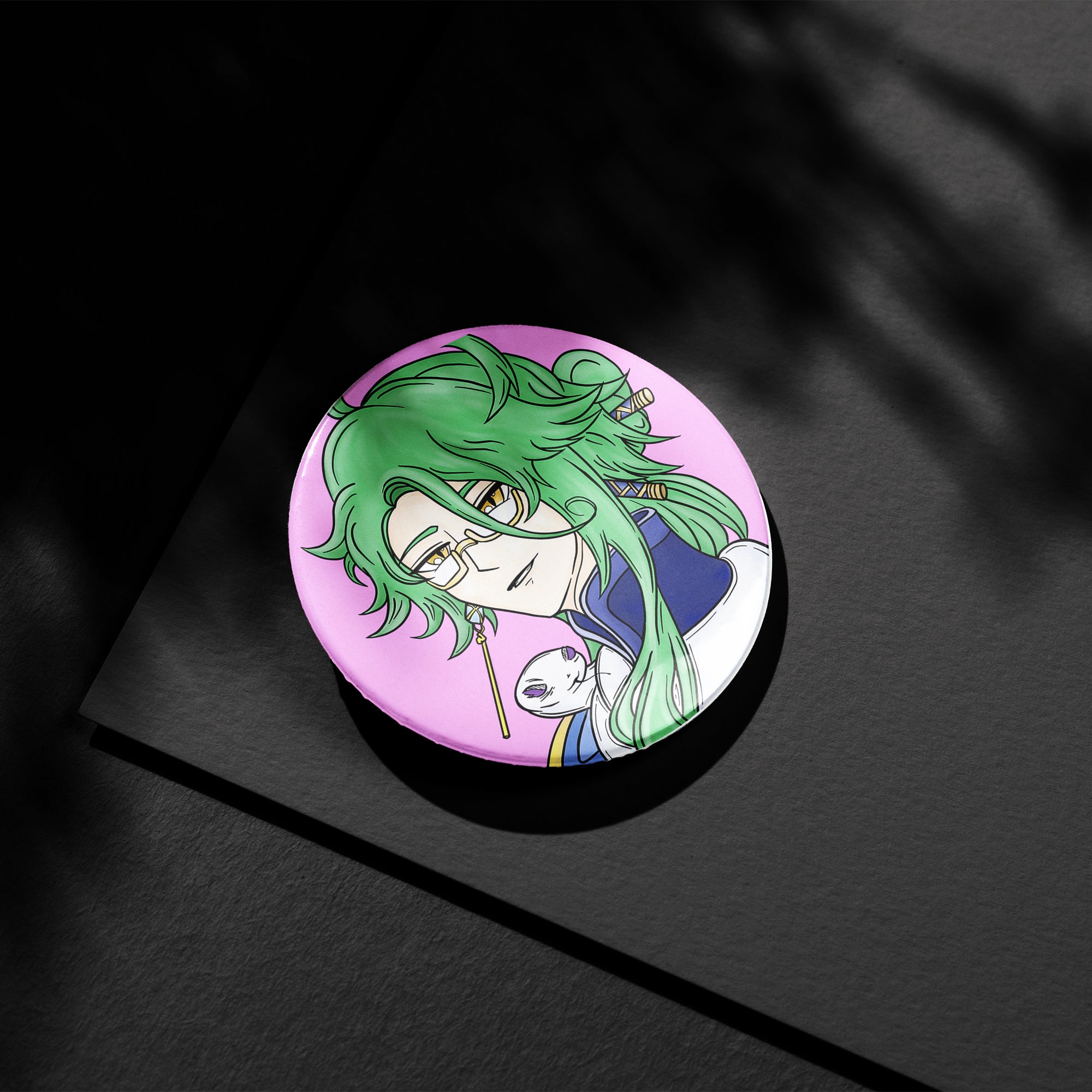 Baizhu Button Pin