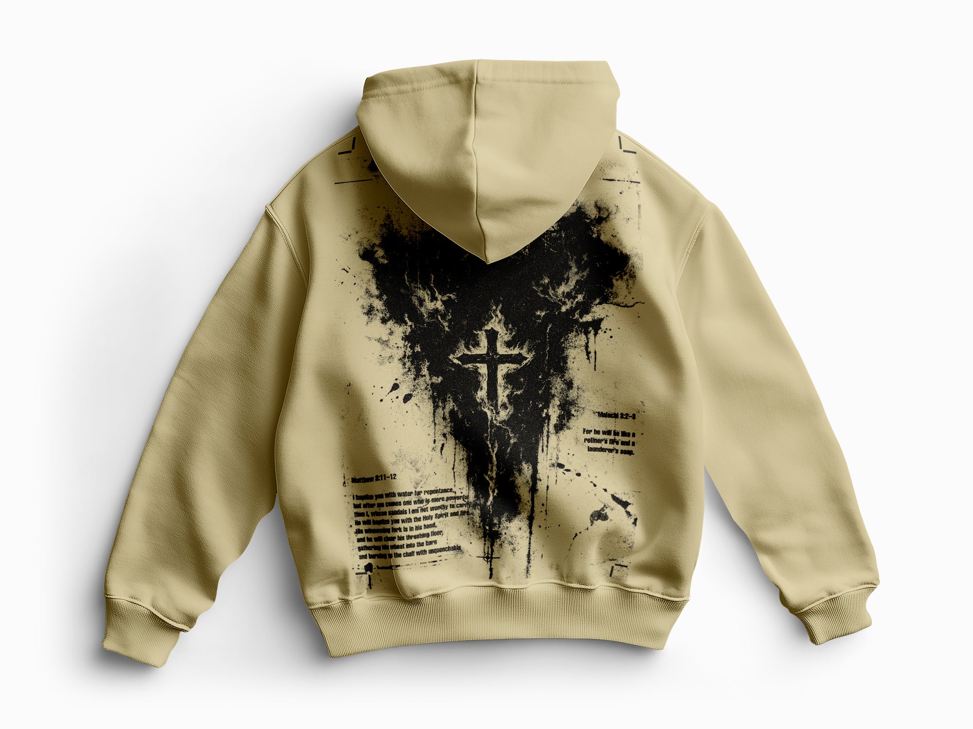 "Baptized in fire" Oversize Hoodie 450gsm