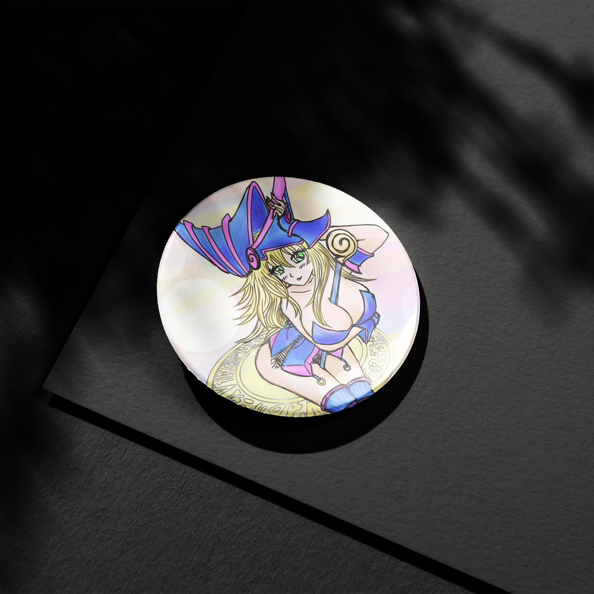 Magician Girl Oppai Button Pin