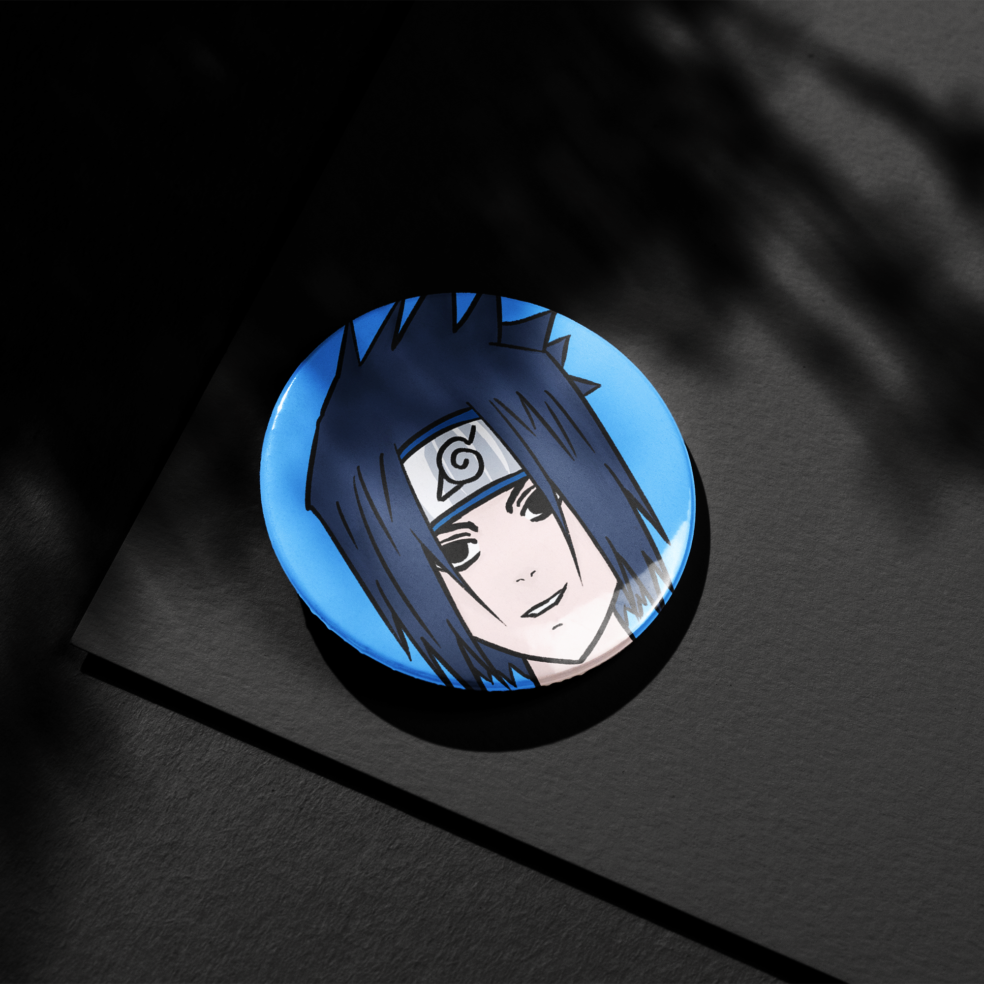 Sasuke Uchiha Button Pin