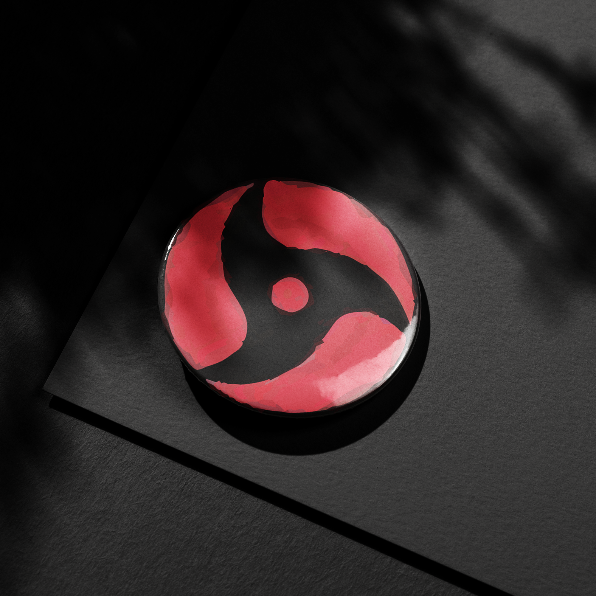 SHARINGAN MANGEKYOU Itachi Uchiha Button Pin