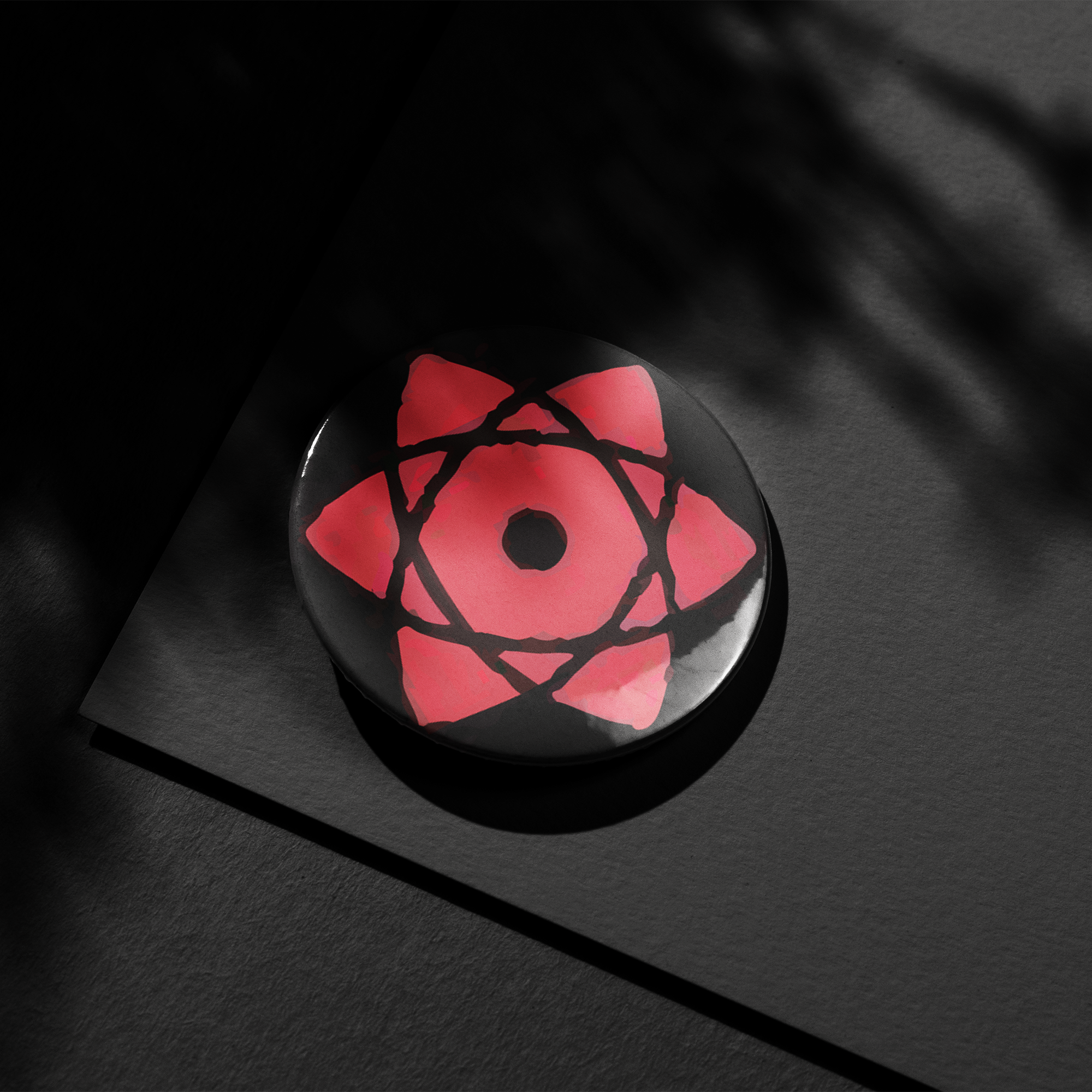 SHARINGAN MANGEKYOU Sasuke Uchiha Button Pin