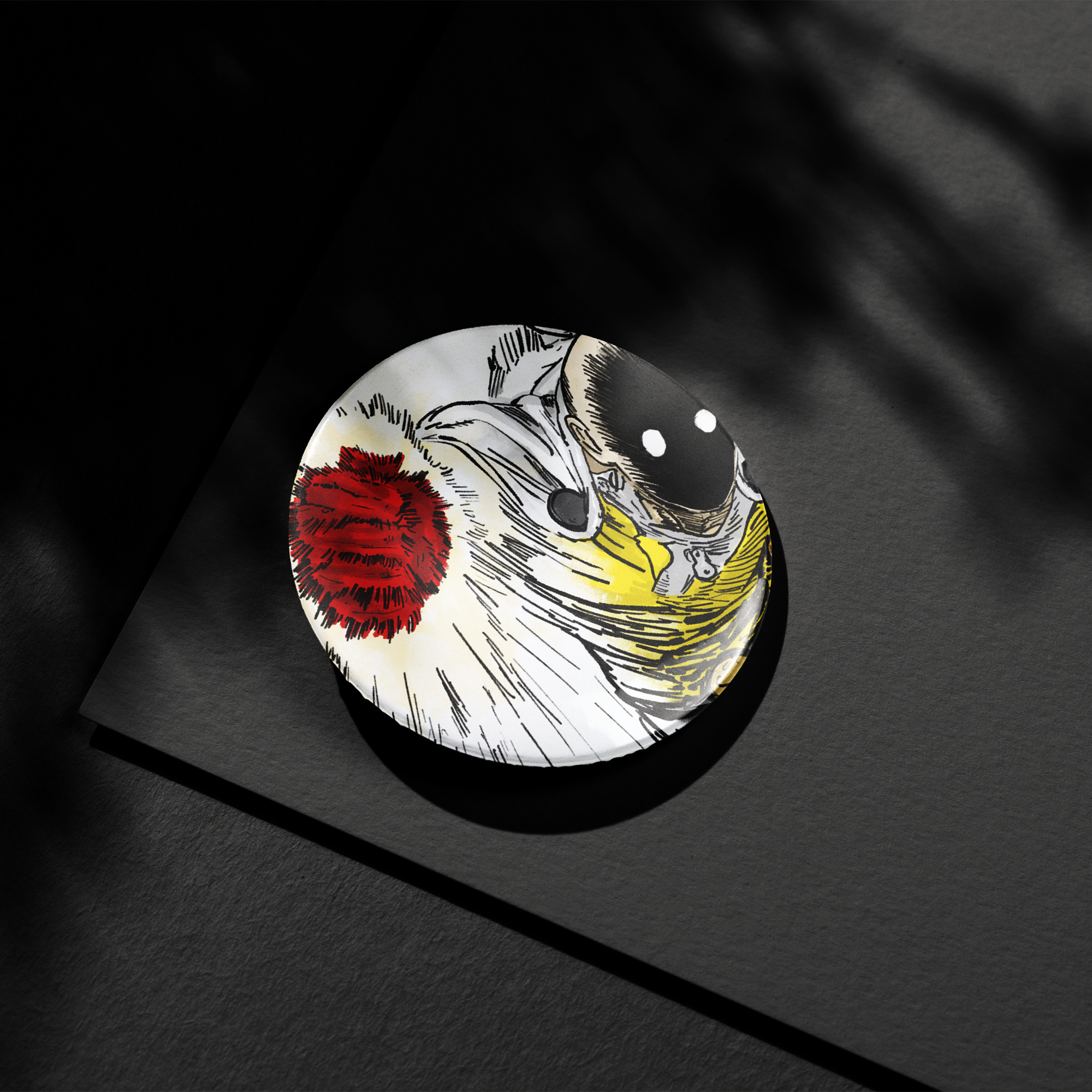 Saitama Button Pin