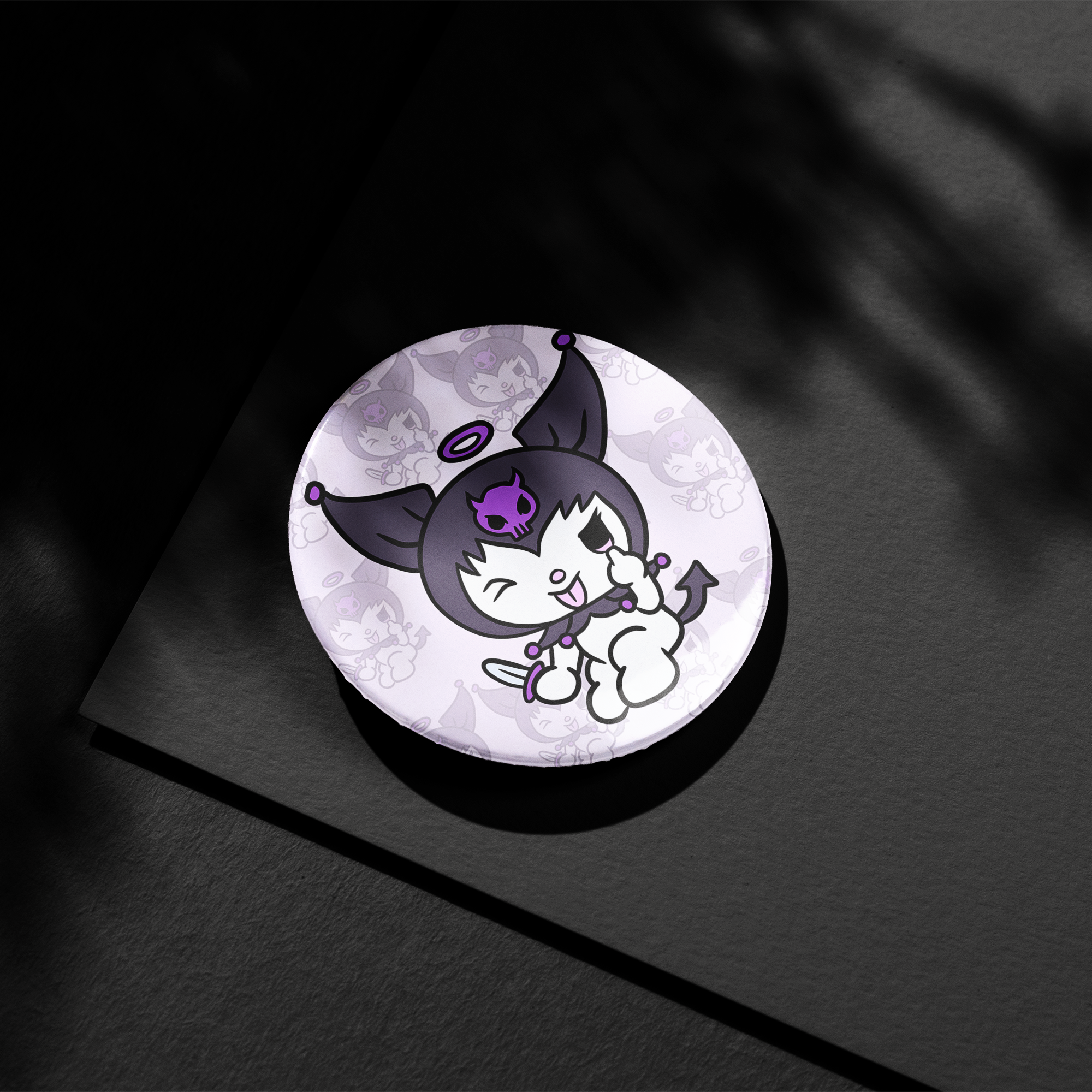Kuromi Button Pin
