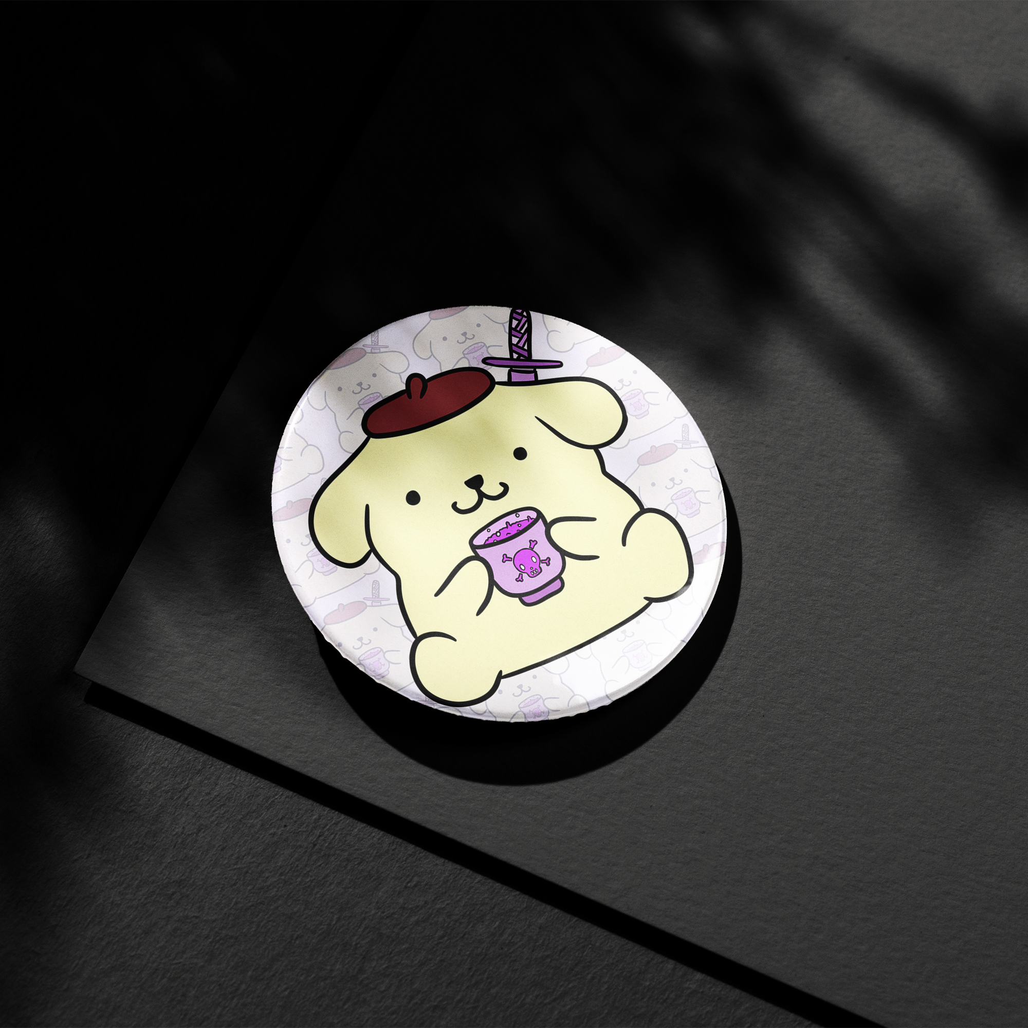Pompompurin Button Pin