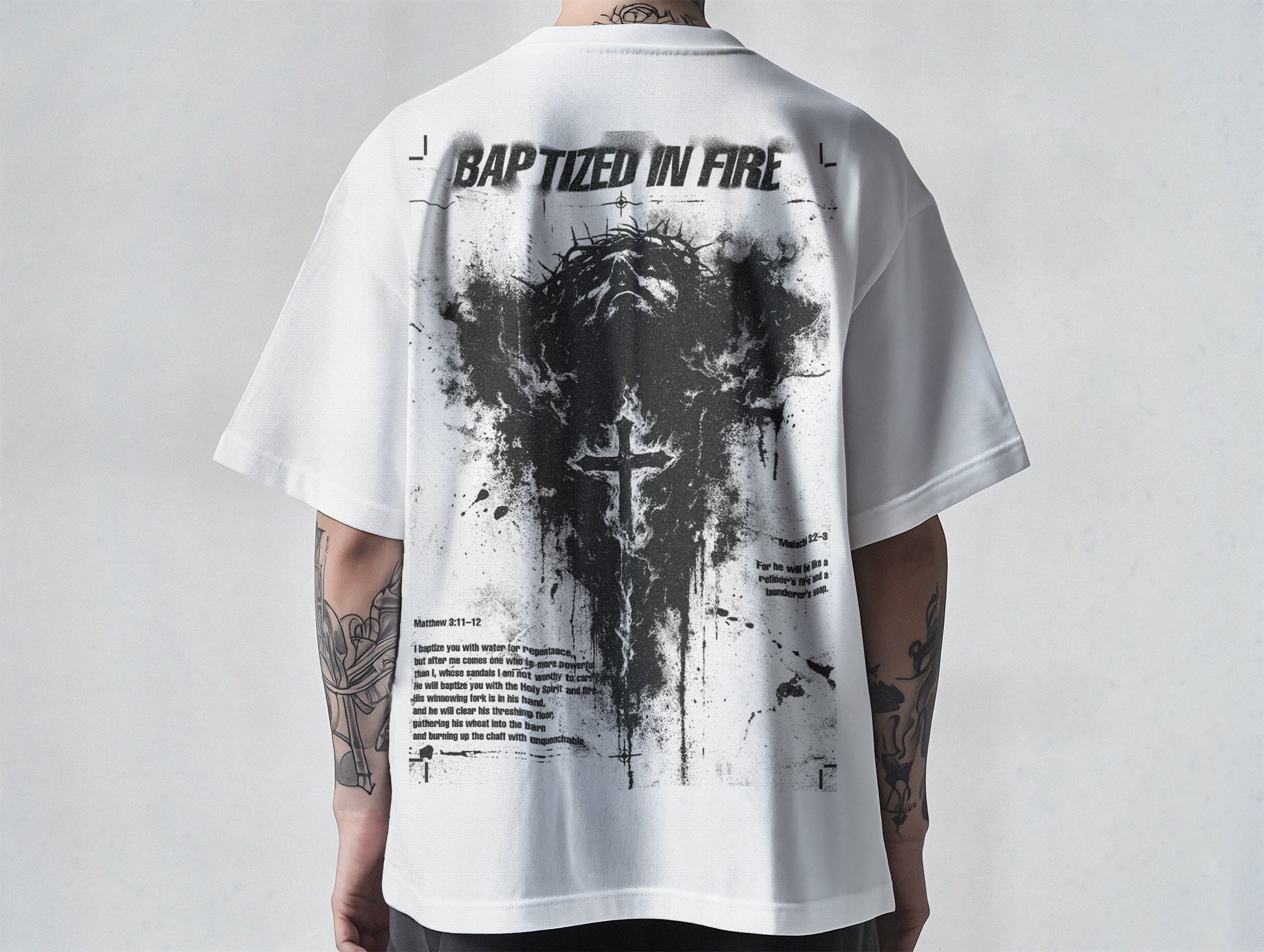 "Baptized in fire" Oversize Tee